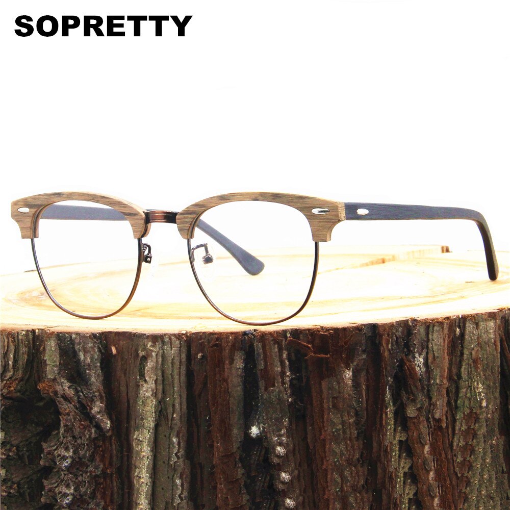 SOPRETTY-광학 하프 프레임 처방 안경 아세테이트, 전체 타원형 모양 안경, 남녀 안경테 SO26